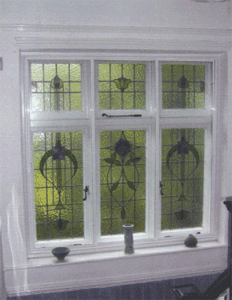 1930s stained glass window