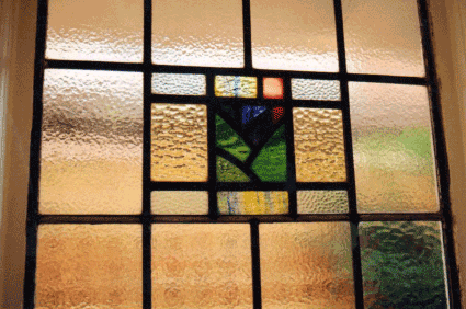 Art-deco stained glass restoration